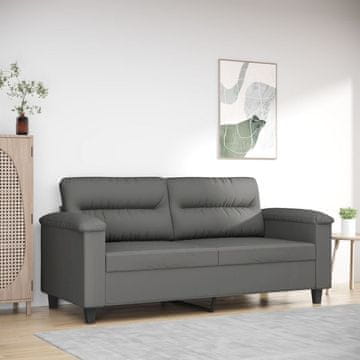 Vidaxl vidaXL Dvosed temno siv 140 cm oblazinjen z mikrovlakni