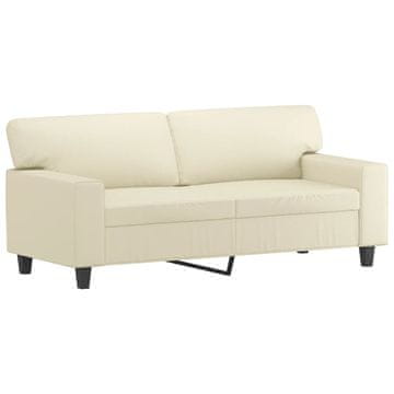 Vidaxl Dvosed krem 140 cm umetno usnje
