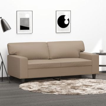 Vidaxl vidaXL Dvosed, Cappuccino, 140 cm, umetno usnje