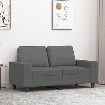 Vidaxl vidaXL Dvosed temno siv 120 cm oblazinjen z blagom