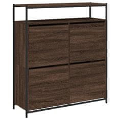 Vidaxl Omarica za čevlje s 4 predali rjav hrast 100x34x112 cm