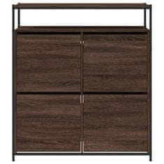 Vidaxl Omarica za čevlje s 4 predali rjav hrast 100x34x112 cm