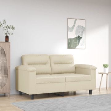 Vidaxl vidaXL Dvosed kavč kremne barve 120 cm umetno usnje