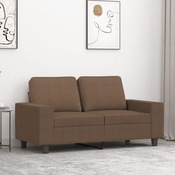 Vidaxl vidaXL Dvosed, rjav, 120 cm, oblazinjen s tkanino