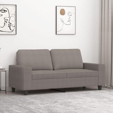 Vidaxl vidaXL Dvosed, taupe, 140 cm, oblazinjen s tkanino