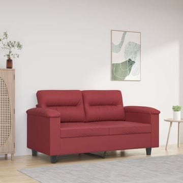 Vidaxl vidaXL Dvosed vinsko rdeč 120 cm umetno usnje