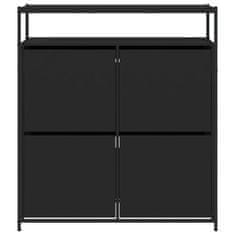 Vidaxl Omarica za čevlje s 4 predali črna 100x34x112 cm