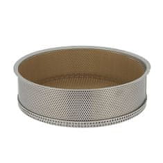 de Buyer Pastry pekač za torto 24xh6,5cm / perforiran s folijo / snemljivo dno / inox