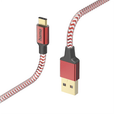 Hama Odsevni USB-C 2.0 tipa A-C 1,5 m, rdeča