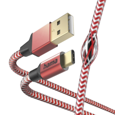 Hama Odsevni USB-C 2.0 tipa A-C 1,5 m, rdeča