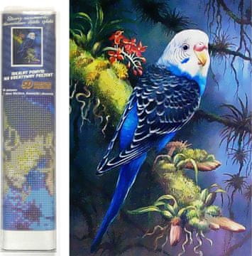 Norimpex Diamantna slika Blue parakeet 30x40cm