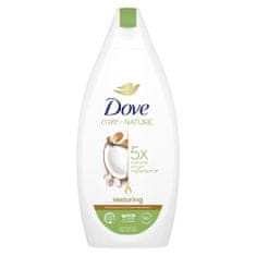 Dove Care By Nature Restoring Shower Gel negovalen, vlažilen in obnovitveni gel za prhanje 400 ml za ženske