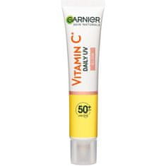 Garnier Skin Naturals Vitamin C Daily UV Glow SPF50+ osvetljevalni dnevni fluid z visoko zaščito pred uv žarki in mineralnimi pigmenti 40 ml za ženske