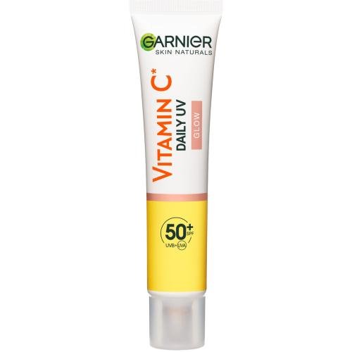 Garnier Skin Naturals Vitamin C Daily UV Glow SPF50+ osvetljevalni dnevni fluid z visoko zaščito pred uv žarki in mineralnimi pigmenti za ženske