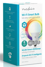 Nedis WIFI pametna LED žarnica vse barve + polna topla bela barva E27