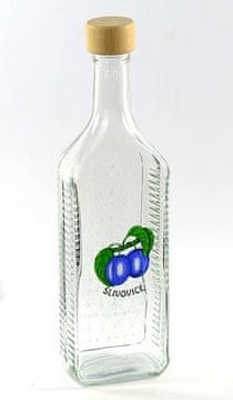 Kovovýroba Jeníkov Steklena steklenica 700ml HAVELKA s pokrovom ŠVESTKA