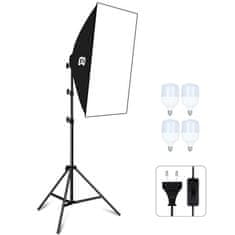 Puluz studijski set puluz softbox led 50x70cm, stativ, led žarnice 4 kosi pu5071eu