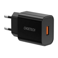 Choetech choetech q5003 18w USB-a omrežni polnilnik (črn)