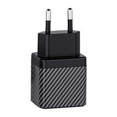 INVZI omrežni polnilec invzi gan 2x usb-c, 45w, eu (črn)