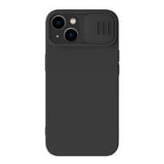 Nillkin CamShield Silky Silikonski ovitek za iPhone 15 Plus (črn)