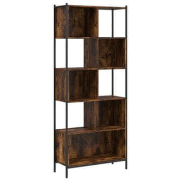 Vidaxl Knjižna omara dimljeni hrast 72x28x172 cm inženirski les