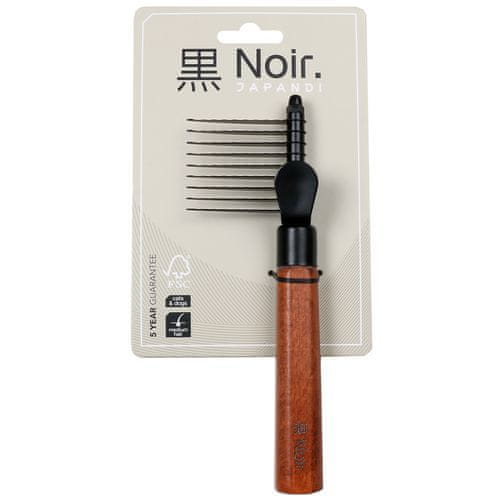 EBI NOIR JAPANDI Glavnik za obrezovanje z ukrivljenimi zobmi (z 9 kratkimi zobmi) L 19,5x6,5x2,5cm