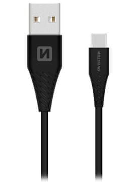 SWISSTEN podatkovni kabel Usb/Usb-C Black 1,5M (7Mm)