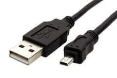 Goobay Kabel USB A-miniUSB, 8-pinski, Panasonic, Nikon UC-E6, Olympus CB-USB7, Minolta USB-2, USB-3, 1,8 m, črn