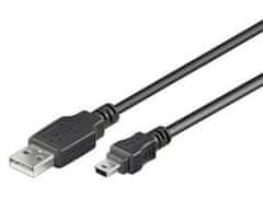 PremiumCord Kabel mini USB, A-B, 5 nožic, 0,5 m