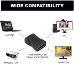 PremiumCord Adapter HDMI A - HDMI A, ženski/ženski, pozlačen