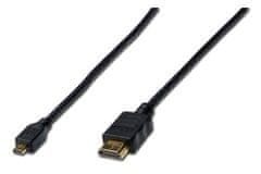 Digitus povezovalni kabel HDMI/D na HDMI/A, 2 m, pozlačeni kontakti