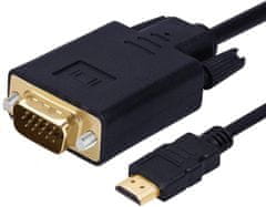 PremiumCord Kabel s pretvornikom HDMI v VGA, dolžina kabla 2 m
