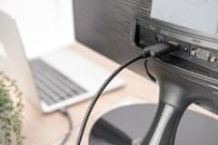 Digitus Kabelski adapter USB-C do HDMI, 1,8 m 4K/30 Hz, črn, kovinski pokrov