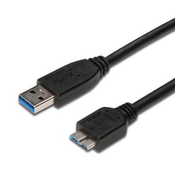 PremiumCord Kabel Micro USB 3.0 5Gbps USB A - Micro USB B, MM, 2 m