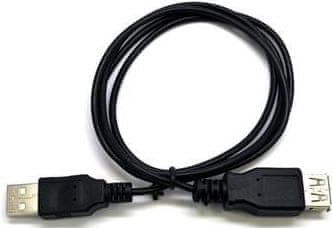 C-Tech USB A-A 1,8 m 2.0 podaljšek, črn