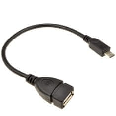 PremiumCord USB redukcijski kabel USB A/ženska - Micro USB/moška 20cm OTG