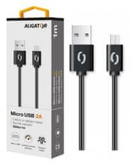 Aligator Podatkovni kabel 2A, Micro USB črn