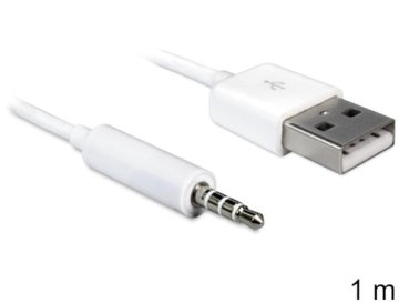 Delock Kabel USB-A moški > stereo priključek 3,5 mm moški 4 nožice iPod Shuffle 1 m