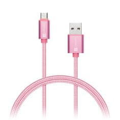 Connect IT Wirez Premium Metallic micro USB - USB, roza zlata, 1 m