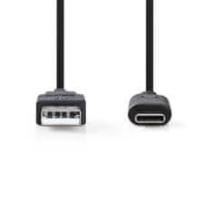 Nedis CCGB61650BK10 - Kabel USB-C 3.2 druge generacije | Vtič tipa C - vtič A | 1 m | črna