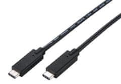 C-Tech USB 3.2, Type-C (CM/CM), PD 100W, 20Gbps, 2m, črna