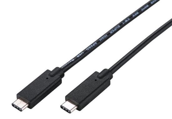 C-Tech USB 3.2, Type-C (CM/CM), PD 100W, 20Gbps, 1m, črna