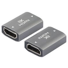 PremiumCord 8K Adapterski priključek HDMI A - HDMI A, ženski/ženski, kovinski