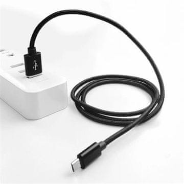 Crono kabel USB 2.0/ USB A moški - microUSB moški, 1,0 m, črn premium