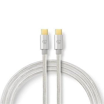 Nedis CCTB60800AL20 - Kabel USB 2.0 | Vtič USB-C | Vtič USB-C | 480 Mb/s | 2,00 m | Srebrna