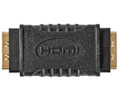 Nedis HDMI adapter/ HDMI vtičnica - HDMI vtičnica/ pozlačeni konektorji/ ravni/ črni/ škatla