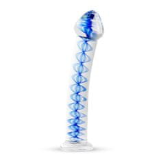Gildo Steklen dildo z modro spiralo