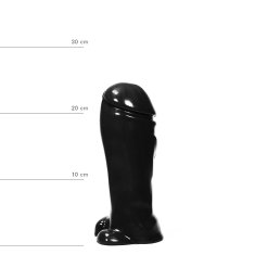 All Black Dildo s široko glavo All Black, 22 cm