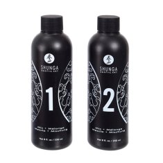 Shunga Gel za masažo Shunga Strawberry &amp; Champagne, 2 x 250 ml