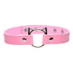 Master Series Choker Kinky Kitty, roza